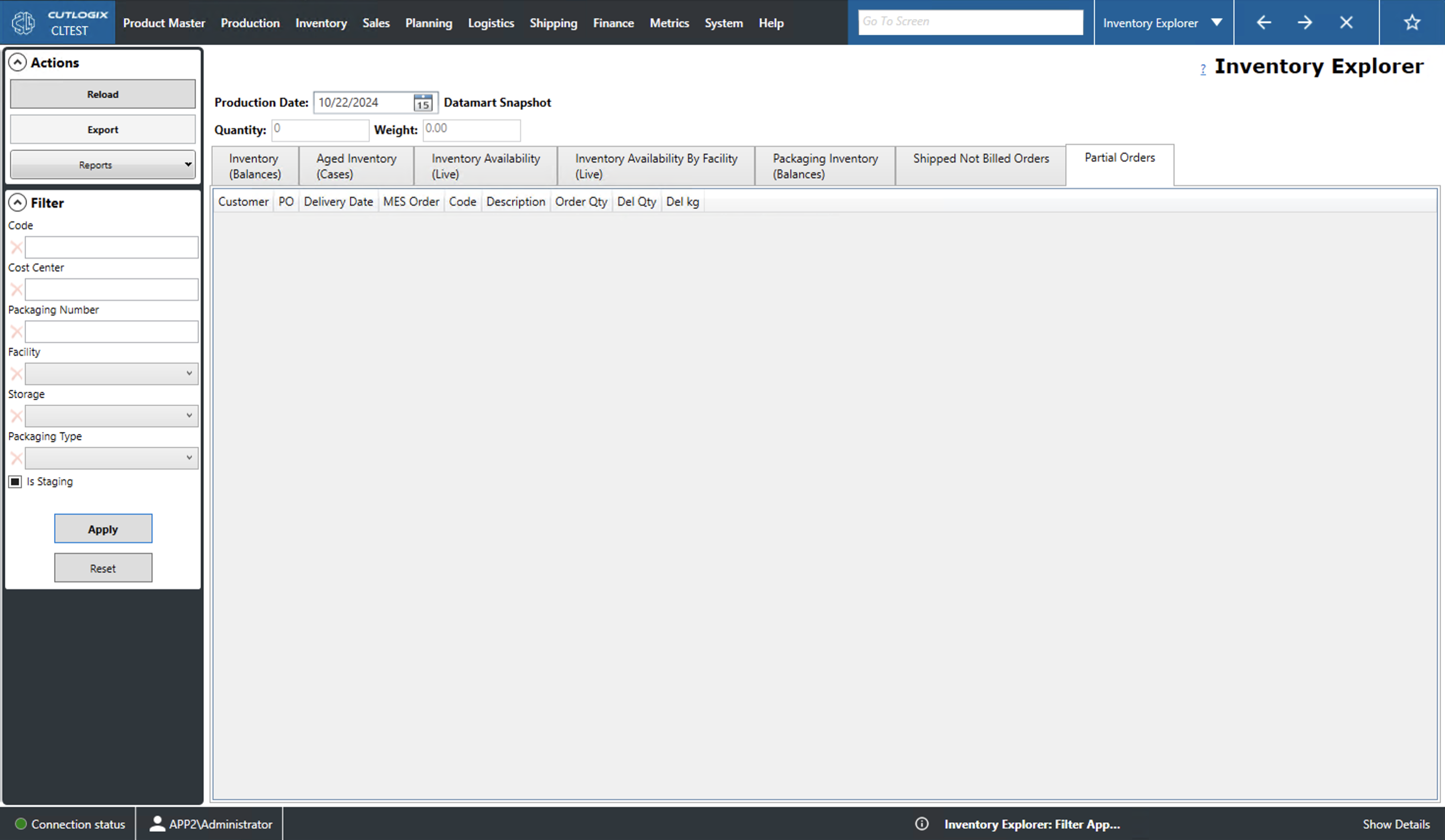 A Screenshot of the Packaging Tab