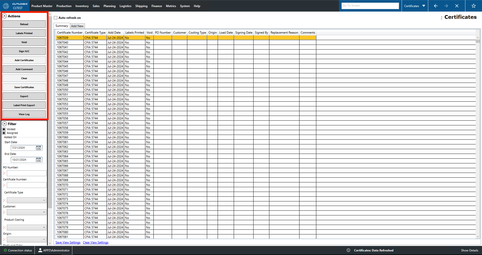 A Screenshot of the Packaging Tab