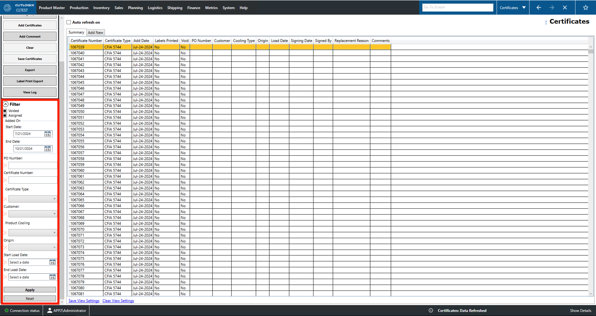 A Screenshot of the Packaging Tab
