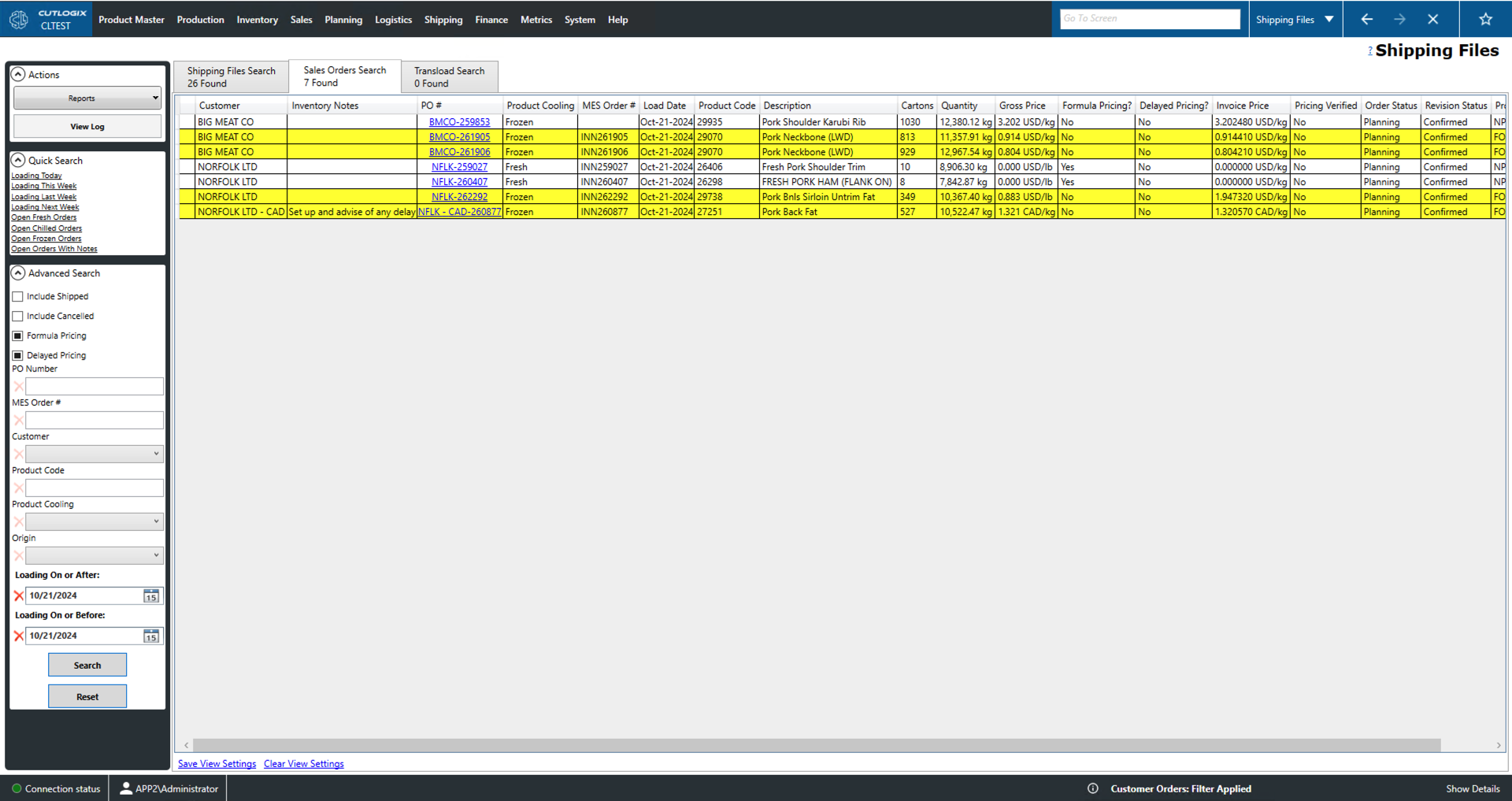 A Screenshot of the Packaging Tab