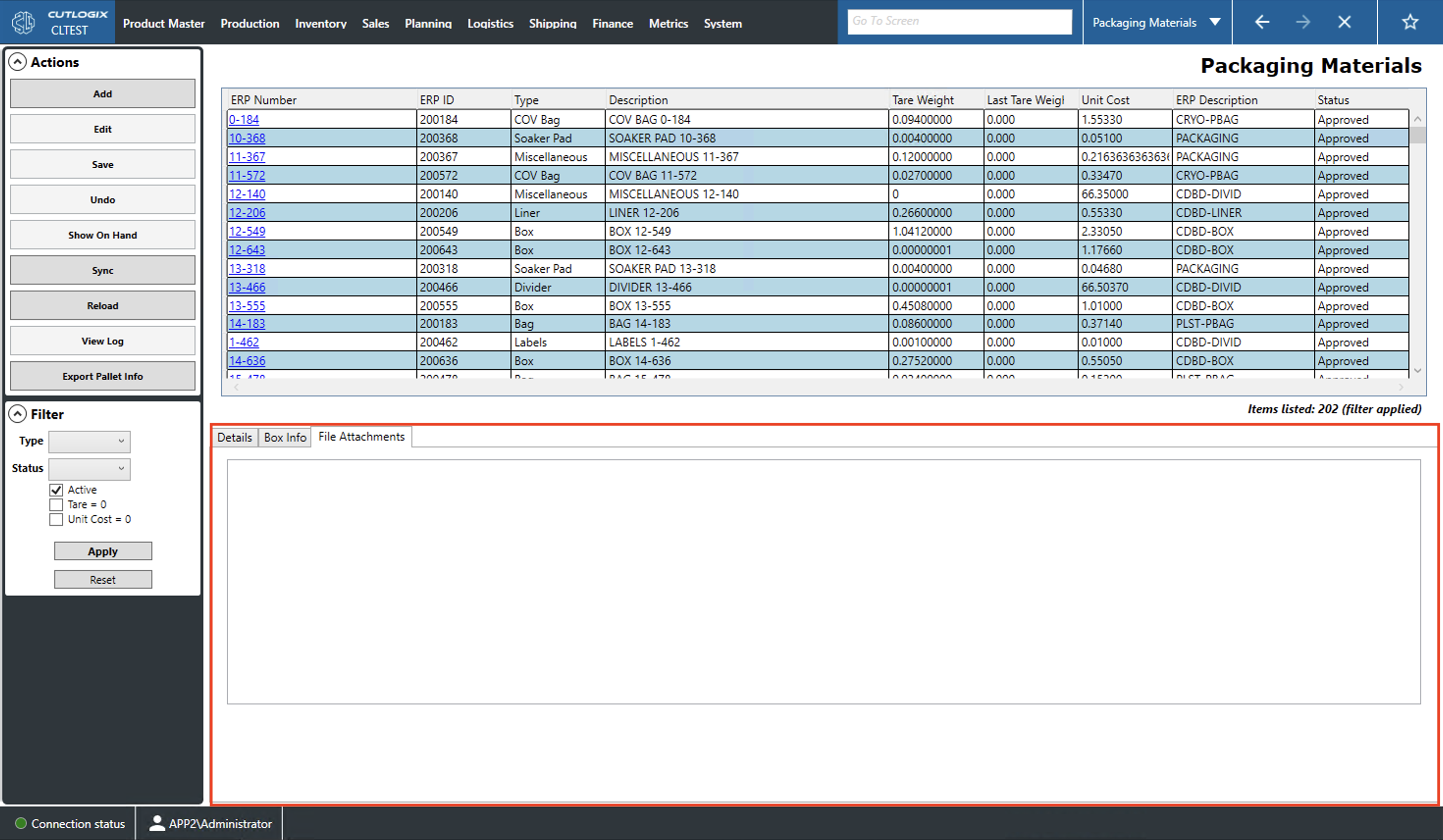 A Screenshot of the Packaging Tab