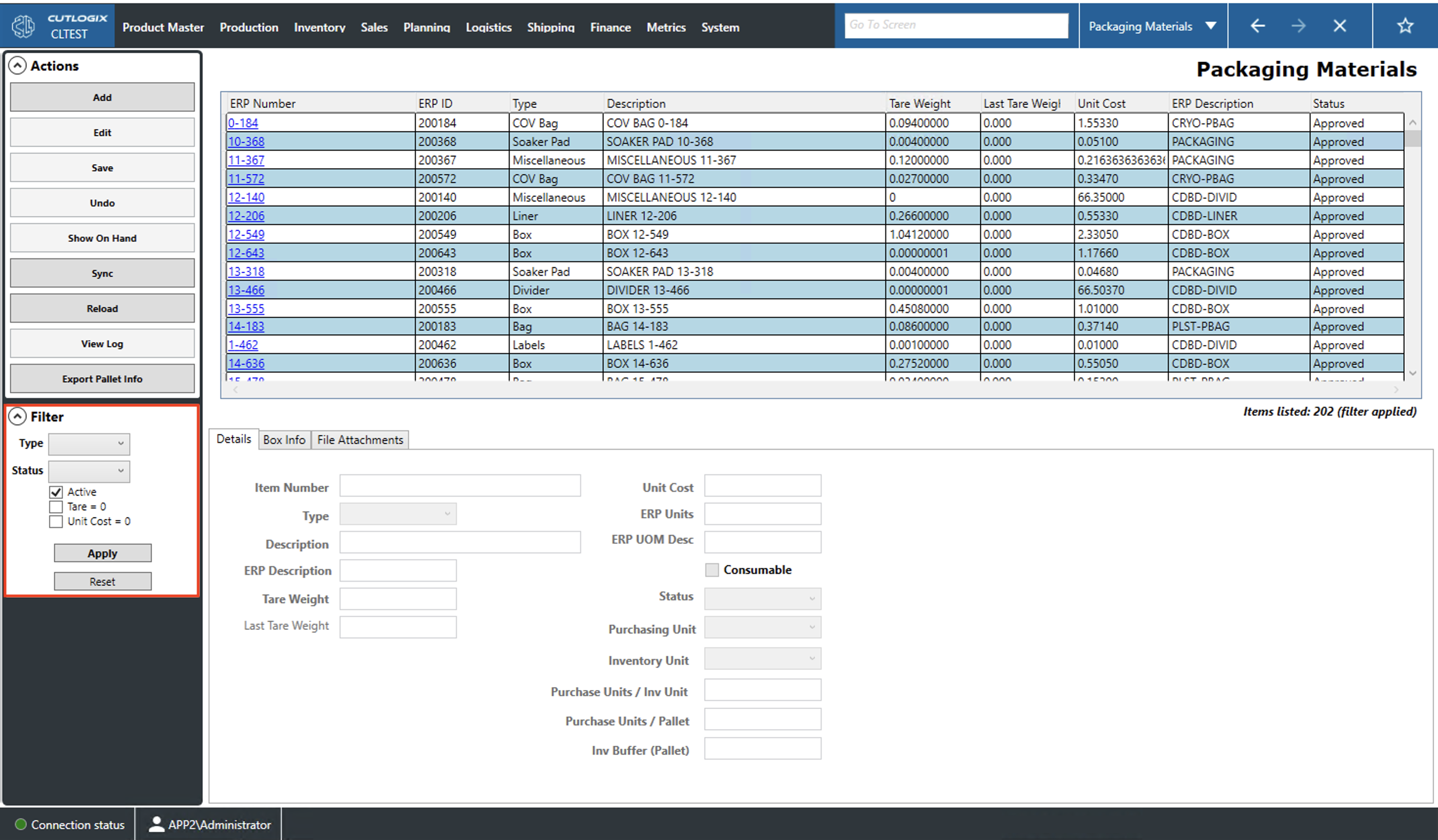 A Screenshot of the Packaging Tab