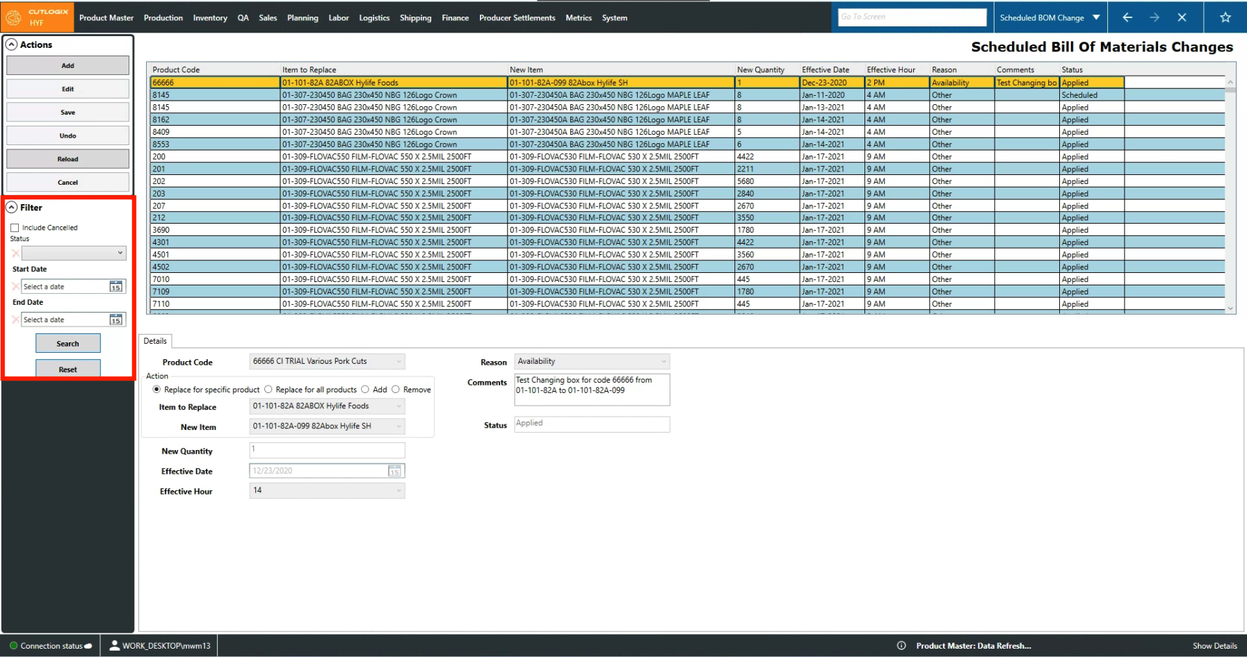 A Screenshot of the Packaging Tab