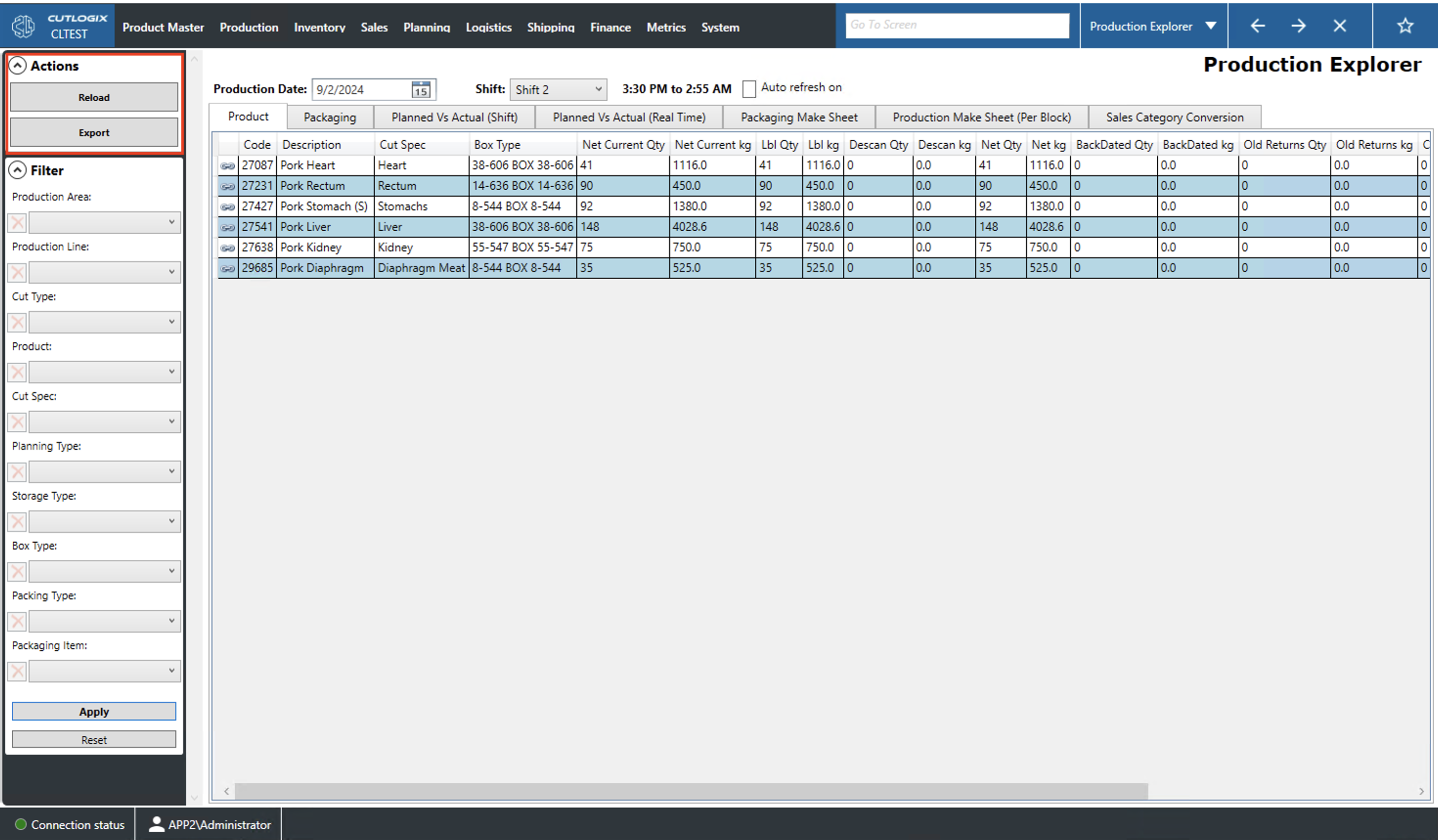 A Screenshot of the Packaging Tab
