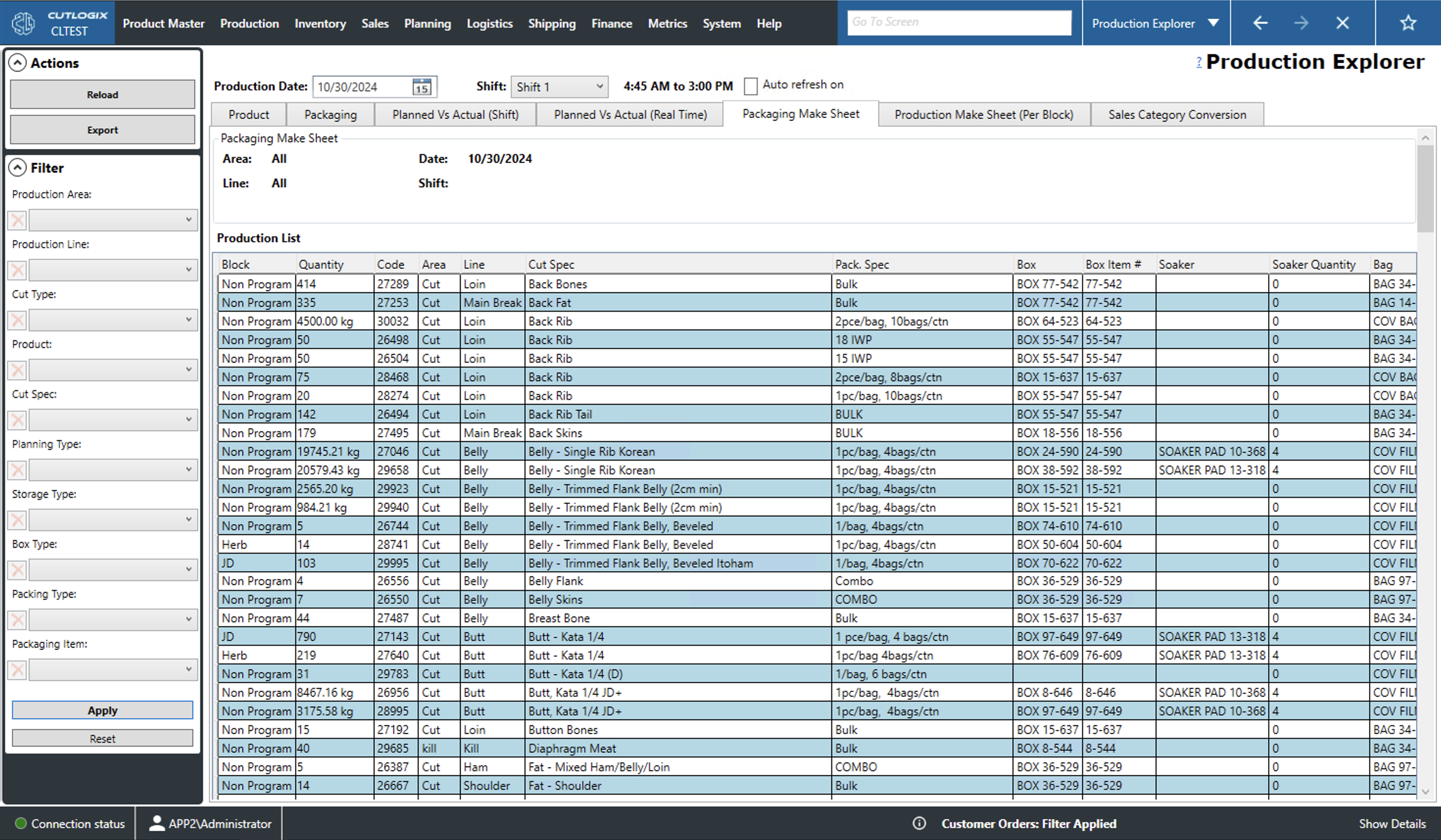 A Screenshot of the Packaging Tab