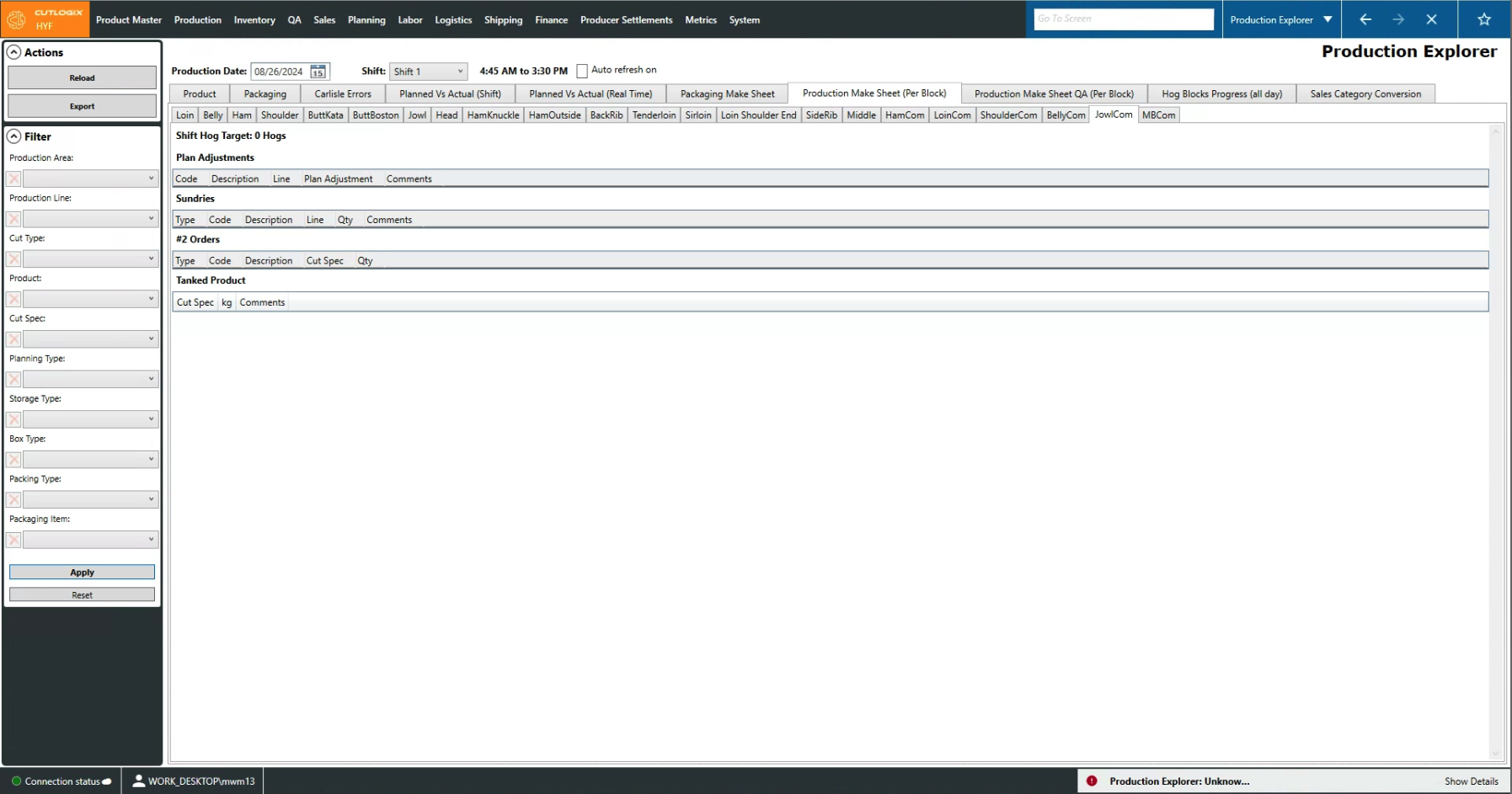 A Screenshot of the Packaging Tab