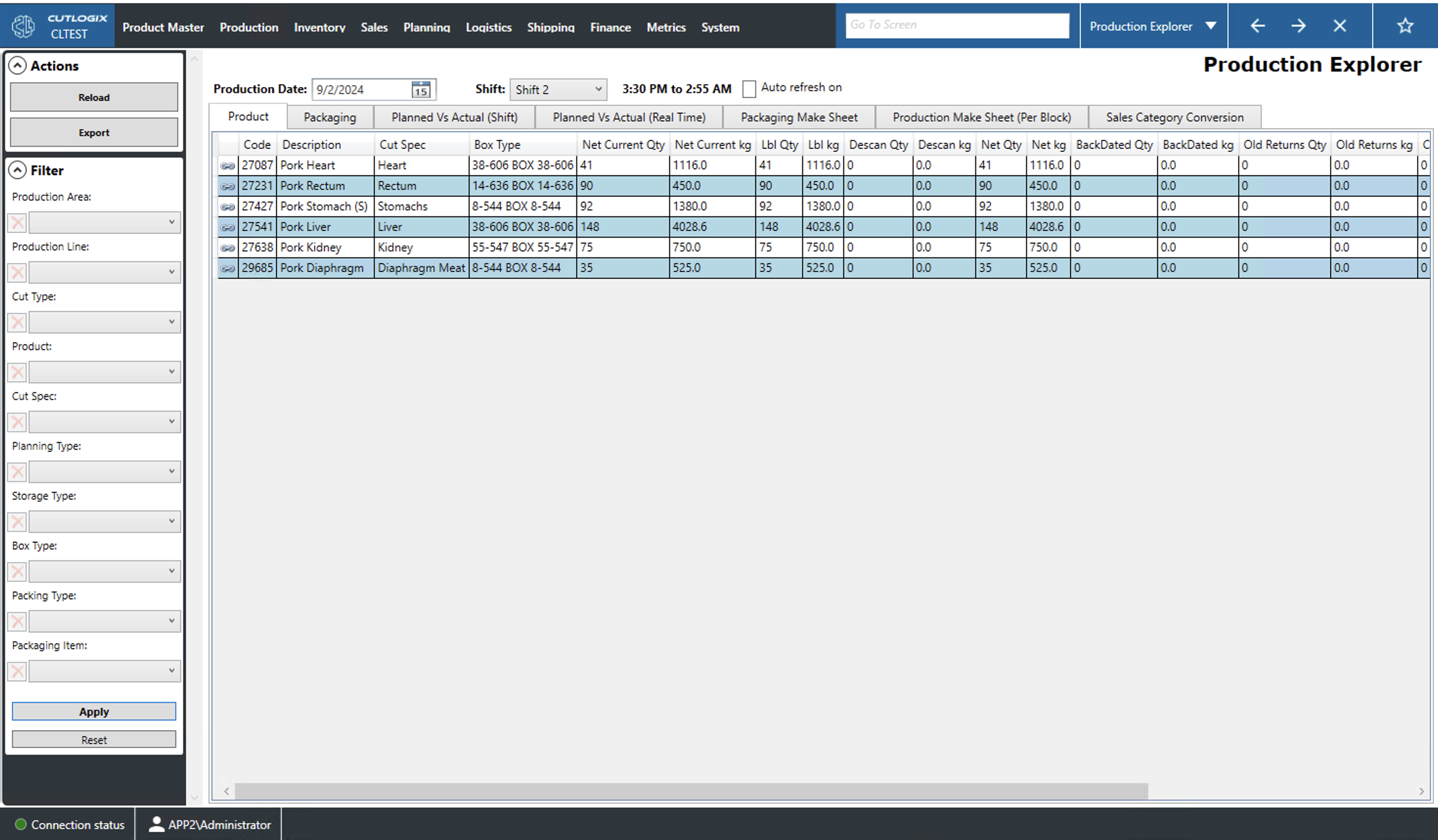 A Screenshot of the Packaging Tab