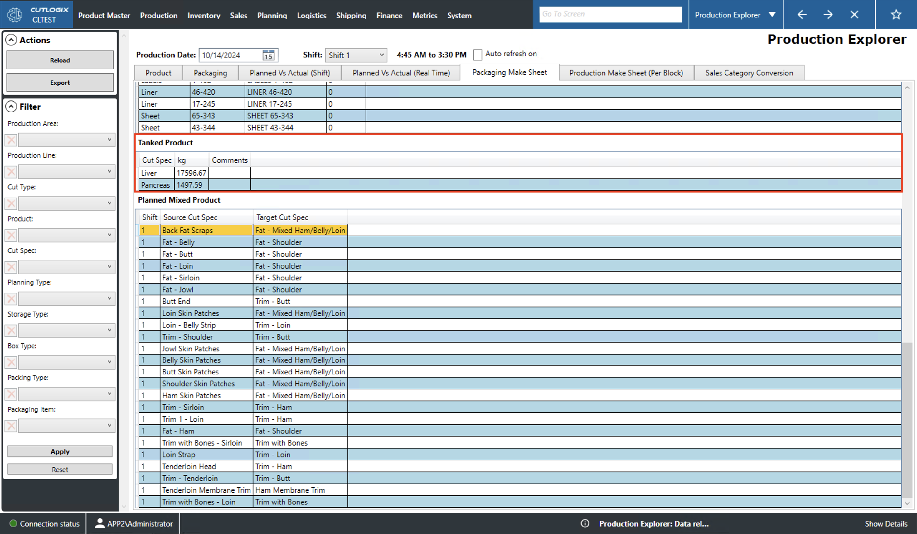 A Screenshot of the Packaging Tab